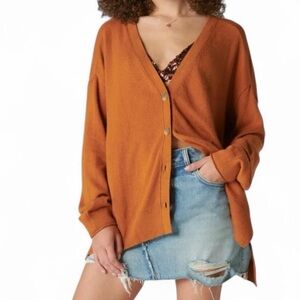 Cloud Soft Relaxed Cardigan 
Lucky Brand glazed Ginger cardigan Size L